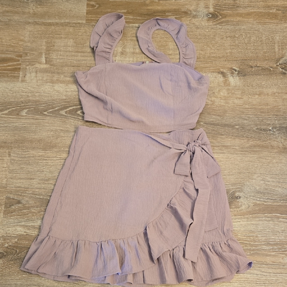 Pink Lily Skirt Set